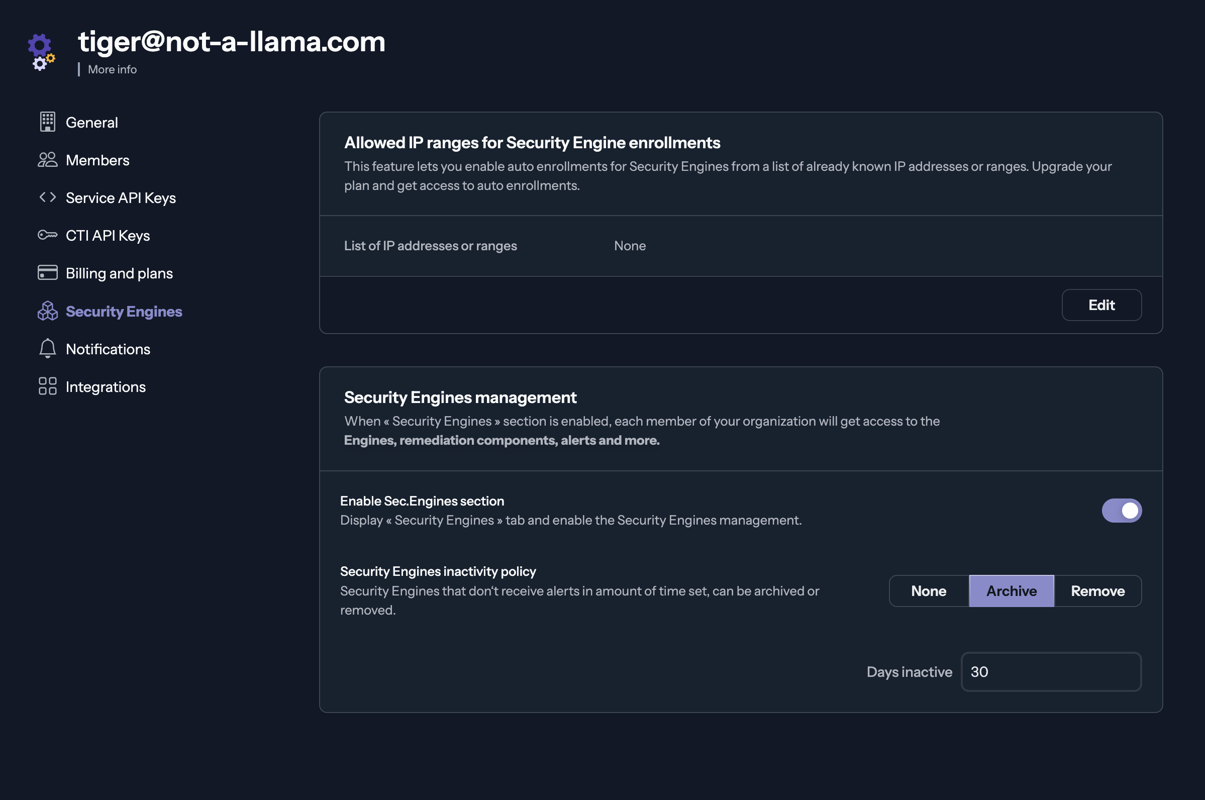 settings auto archiving